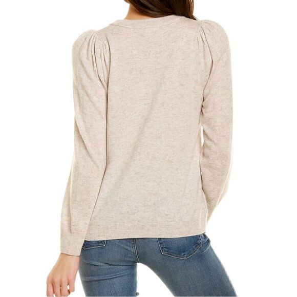 Splendid Rosalla Crewneck Sweater in Heather Oatmeal - Picture 2 of 8